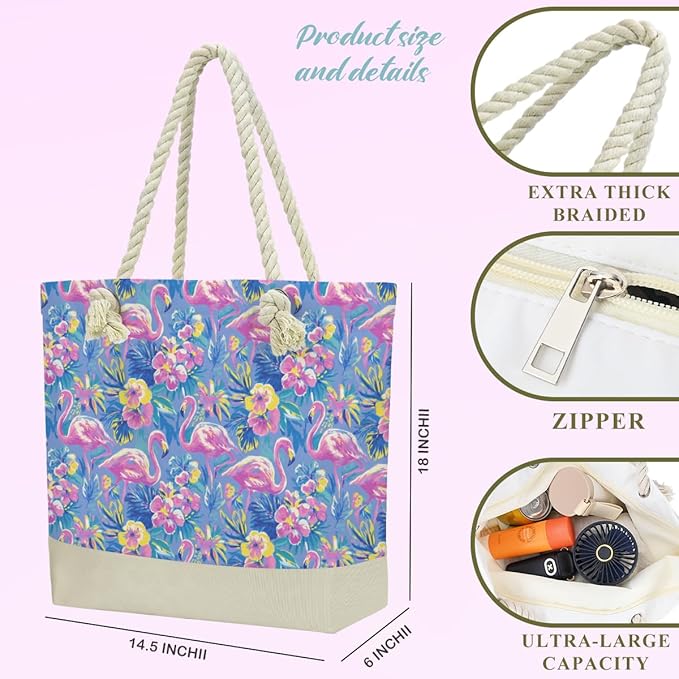 BELLOWDEER Beach Bags for Women, Wet Bag Cosmetic Bag for Beach Toiletries, Summer Travel Essentials, Gifts for Women
