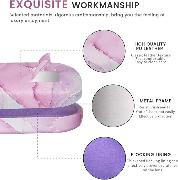 molshine Hard Shell Sunglasses Case,Classic Large Glasses Case for Women Men,Sunglass Eyeglasses