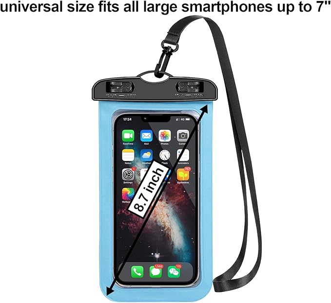 Famoby Up to 8.3" 6 Pack Multicolor Universal Waterproof Phone Pouch, Phone Waterproof Case Dry Bag,Protection Level: IP68,Outdoor Sports for Apple iPhone,Samsung,and More