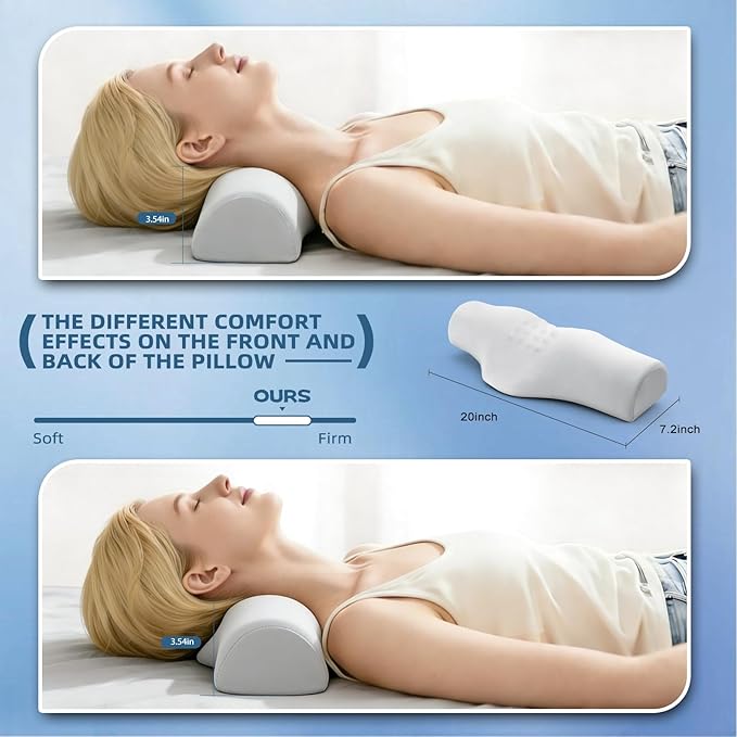 Cervical Neck Pillows,Orthopedic Roll Pillow for Neck Pain Relief,Sleeping Decompression Devices Support and Shoulder Relaxer,High-Density Memory Foam,Neck Bolster Butterfly(Adult Size)