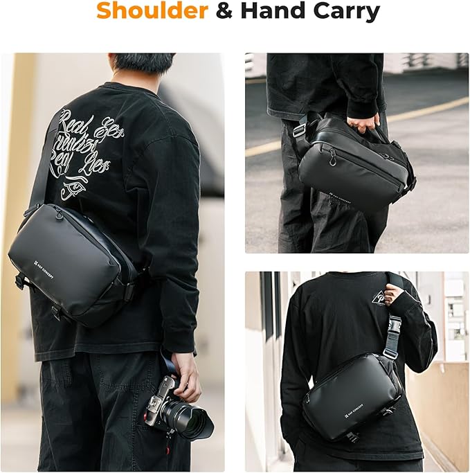 K&F CONCEPT Camera Sling Bag Crossbody Bag Waterproof Camera Shoulder Backpack DSLR/SLR/Mirrorless Camera Case