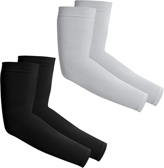 Tough Outdoors UV Arm Sleeves for Men Women - Sun Protection Sleeves - Compression Golf Baseball Cooling Tattoo Arm Sleeve