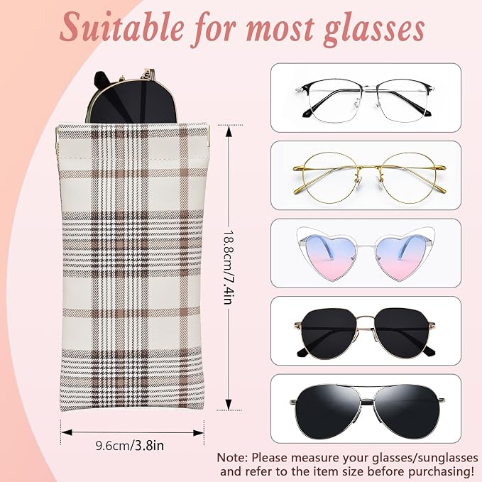 eyeglasses bag Soft Glasses bag, Portable Squeeze Top Sunglasses Case Travel for Women Girls
