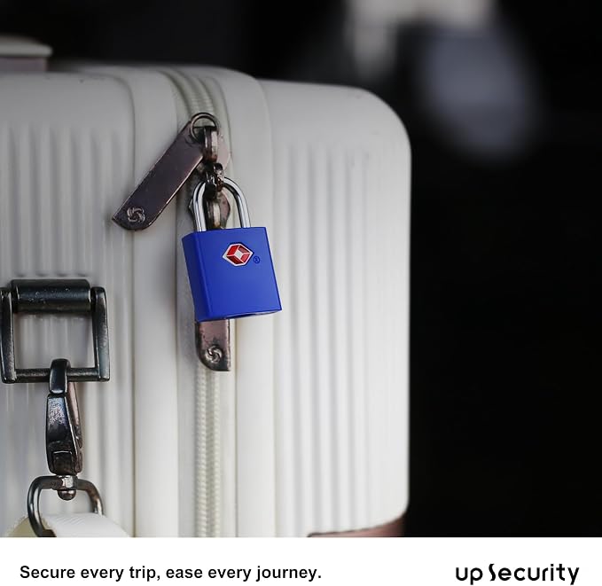 TSA Approved Locks for Luggage 4 Pack, TSA Locks for Luggage Travel Accessories, Small Padlock with Key, Weatherproof Outdoor Use Keyed Mini Padlock for Suitcase, Backpack, Bag, Zipper