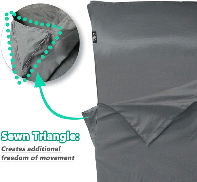 Frelaxy Sleeping Bag Liner, XL Travel Sheet & Camping Sheet for Backpacking, Hotel, Hostels & Traveling, Comfy & Easy Care, 4 Seasons Warm Cold Weather