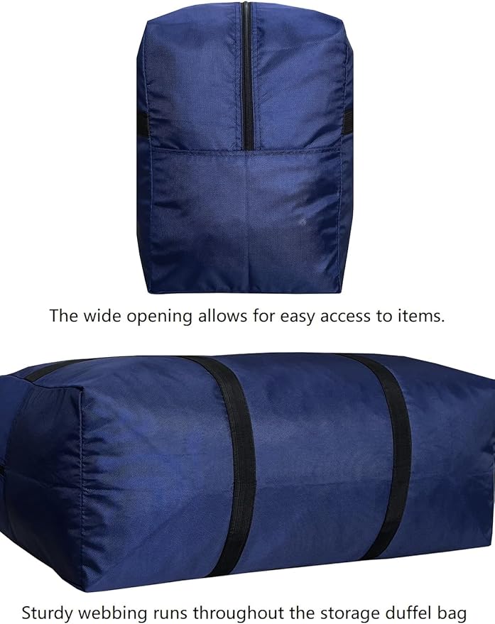 DoYiKe Extra Large Storage Duffle Bag with Zippers and Handles, Big Foldable Duffle Bag for Travel