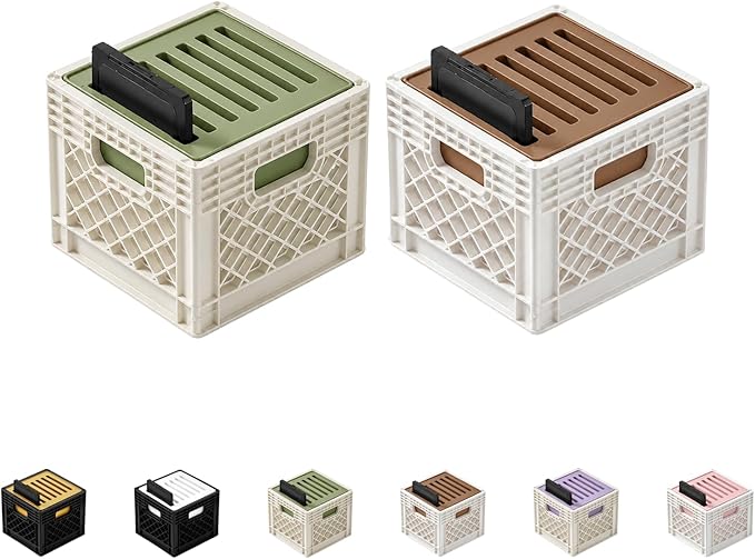 Mini Milk Crate SD Card Holder, Compact 8 Slot Memory Card Organizer for SD SDHC SDXC Cards, Portable Camera Card Storage Case for Desk Setup, Travel, Photography Gear and Workspace (B Set, SD)