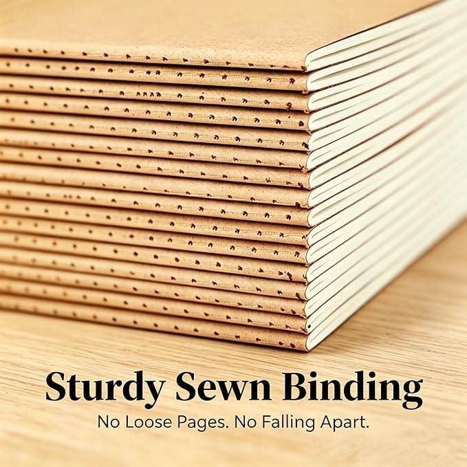 Wotion Lined Notebook 16 Pack, A5 Journals to Write in for Travel, 60 Pages/30 Sheets, 8.3" x 5.5", Thick Paper Notebooks for Students Office Women Men, Travel Journal Diary Planner Set