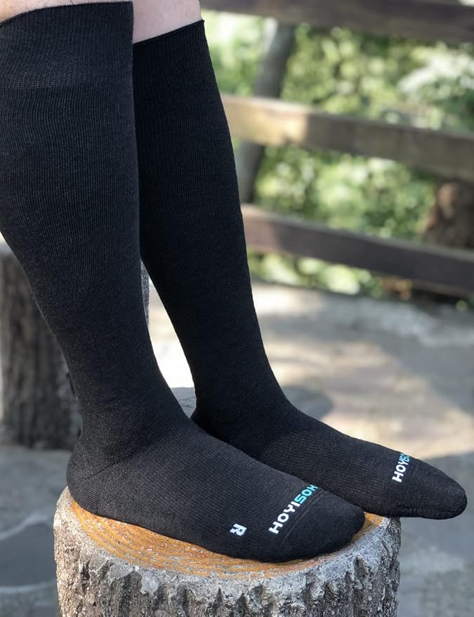 Wide Calf Compression Socks for Men and Women, Extra Large Knee High Cotton Socks