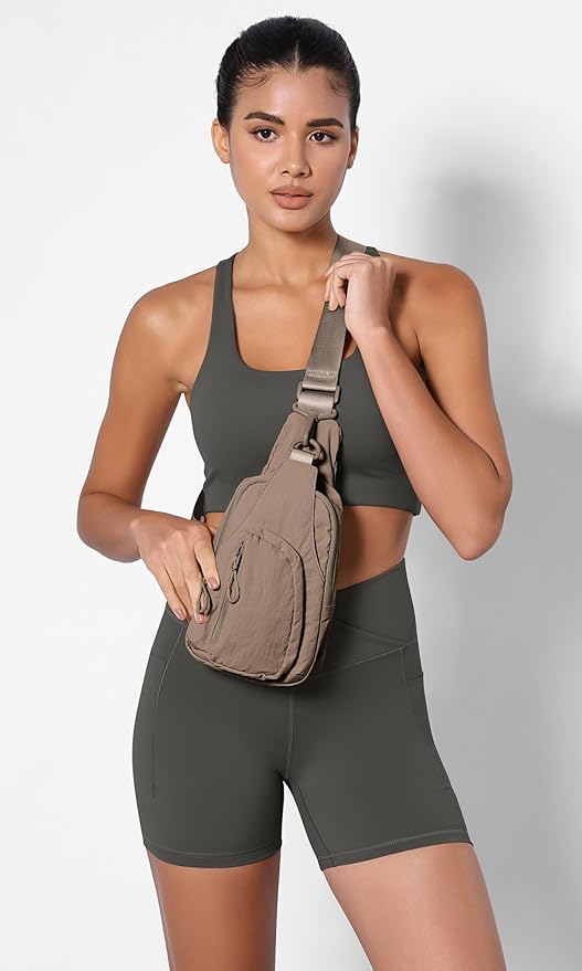ODODOS Sling Bag with Adjustable Straps Crossbody Chest Bag Lightweight Backpack for Casual Traveling Hiking