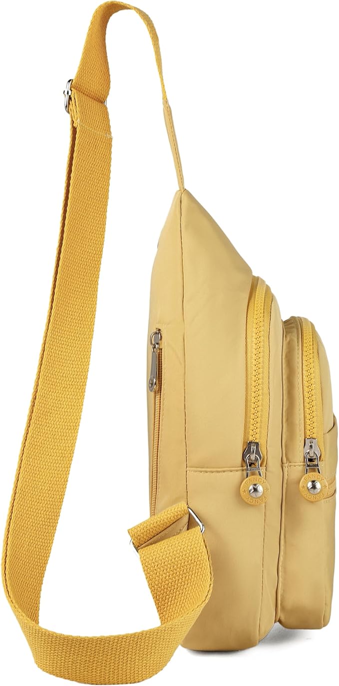 Banelu Small Sling Backpack Crossbody Bags for Women Men, Small Sling Bag Cross Body Bag Fanny Packs Crossbody Purses - Gold