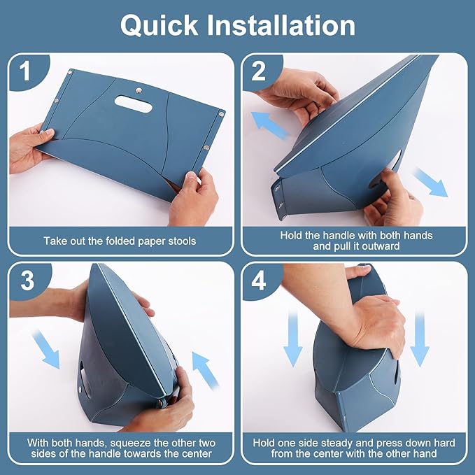 Portable Airplane Foot Rest, Foldable Foot Rest for Air Travel and Under Desk, Versatile Footrest and Stool for Long Flight, Home and Office(Blue) (Blue)