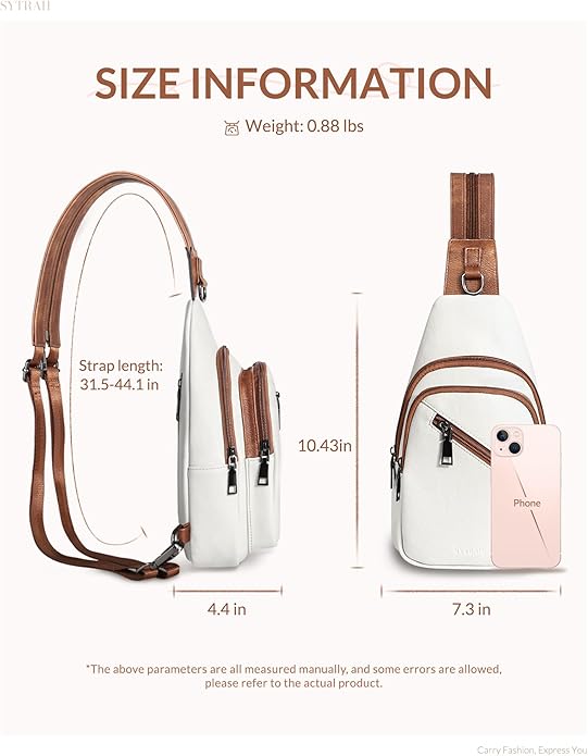 SYTRAH Anti Theft Sling Bag for Women, RFID Crossbody Purses Convertible Sling Backpack, Cross Body Purse Chest Bag