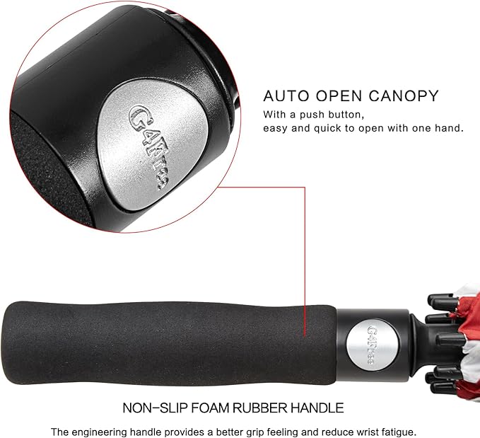 G4Free 47/54/62/68/72 Inch Automatic Open Golf Umbrella Oversize Extra Large Double Canopy Vented Windproof Waterproof Stick Umbrellas