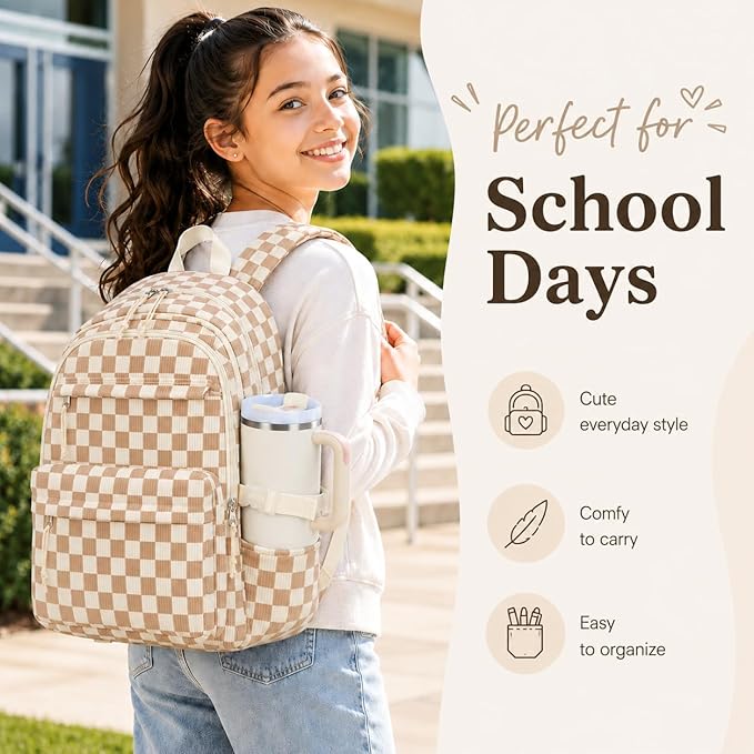 Bluboon School Backpack for Teen Girls Bookbags Elementary High School Corduroy Laptop Bags Women Travel Daypacks