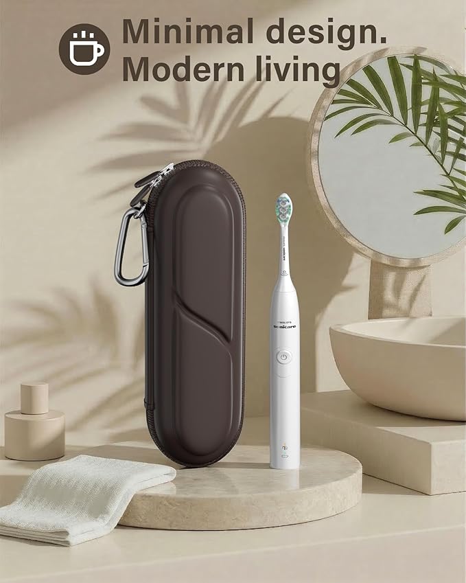 ProCase Toothbrush Travel Case for Oral-B/Oral-B Pro 1000 1500 5000 7000 7500 6000 9600/Philips Sonicare 4100 5100 1100 6100 5300 Oral-B iO Electric Toothbrush Portable Hard Container -Chocolate