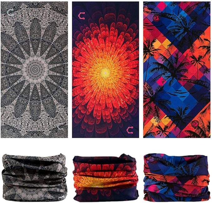 VANCROWN Headband Neck Gaiter Head Wrap Headwear Face Mask Magic Scarf Bandana for Men and Women