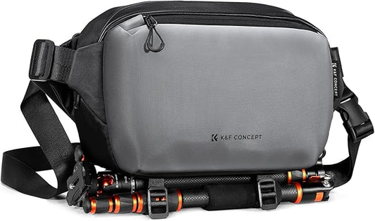 K&F CONCEPT Camera Sling Bag Crossbody Bag Waterproof Camera Shoulder Backpack DSLR/SLR/Mirrorless Camera Case