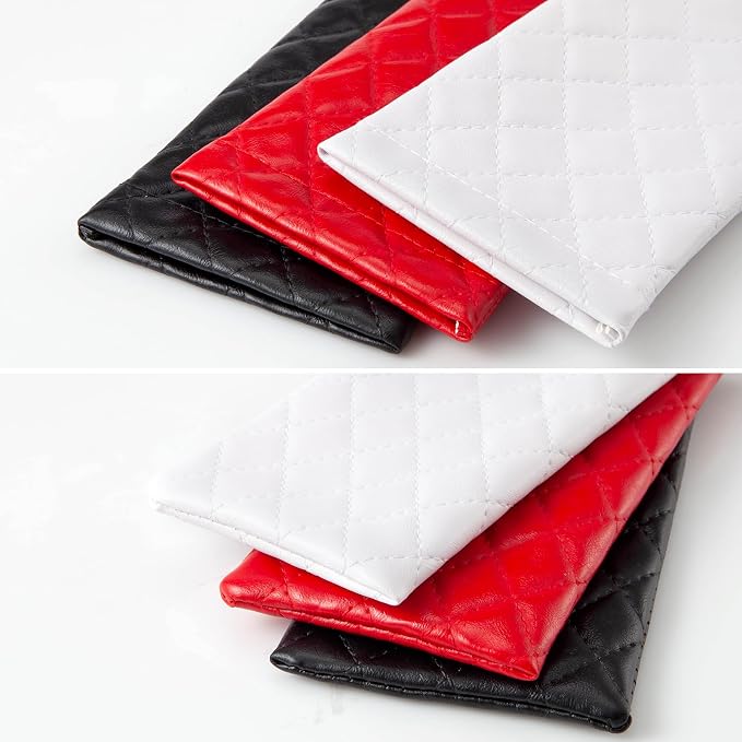TRIUMPH VISION Squeeze Leather Sunglasses Pouch - 3 Pack Glasses Case Soft Eyeglass Sleeve Pouch Holder
