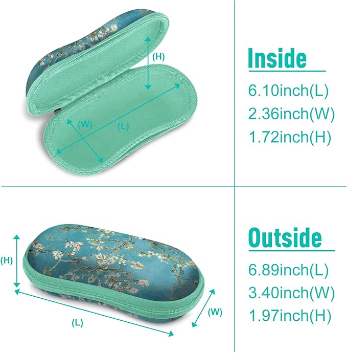 FINTIE Sunglasses Case, Hard EVA Shell Shockproof Sport Glasses Case with Metal Carabiner Travel Zipper Eyeglasses Holder