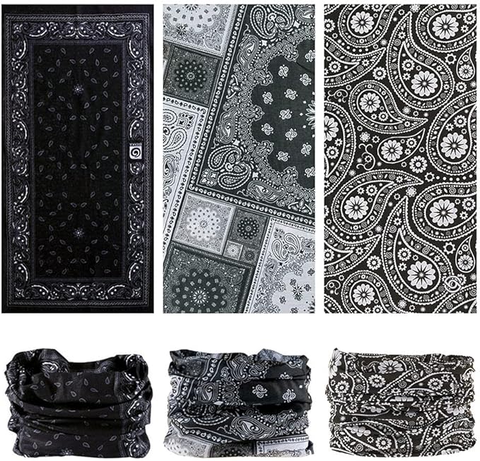 VANCROWN Headband Neck Gaiter Head Wrap Headwear Face Mask Magic Scarf Bandana for Men and Women