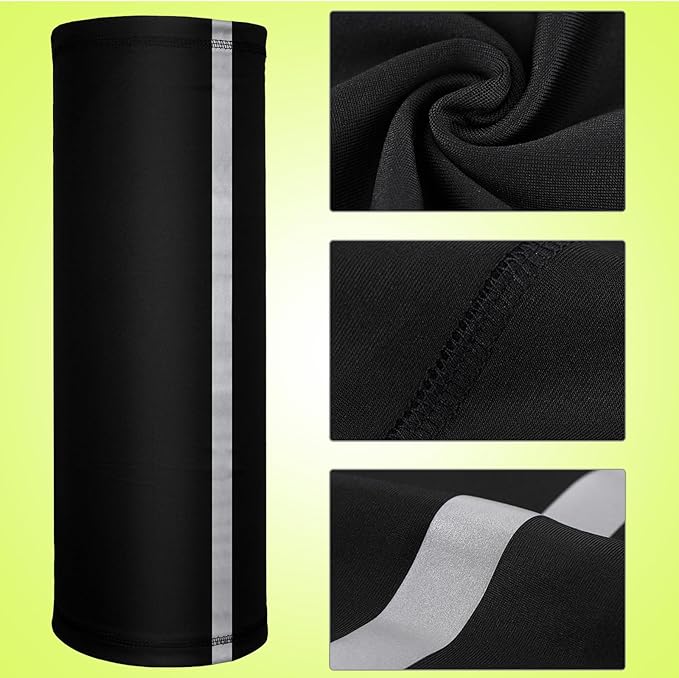 SATINIOR 4 Pcs Neck Gaiter Face Mask for Men Reflective Face Cover Scarf Summer UV Sun Protection Balaclava Bandana for Work