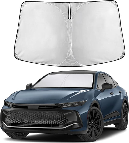 Autovir Windshield Sun Shade Fit for 2023-2024 2025 2026 Toyota Crown Sunshade, Front Car Window Shades Sun Visor, Blocks UV Rays & Heat, Car Accessories