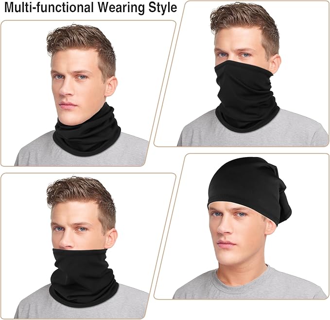 LUOLIIL VOE 2 Pack Winter Neck Gaiter Warmer for Men&Women,Windproof Face Cover Fleece Face Mask Scarf for Cold Weather Sport