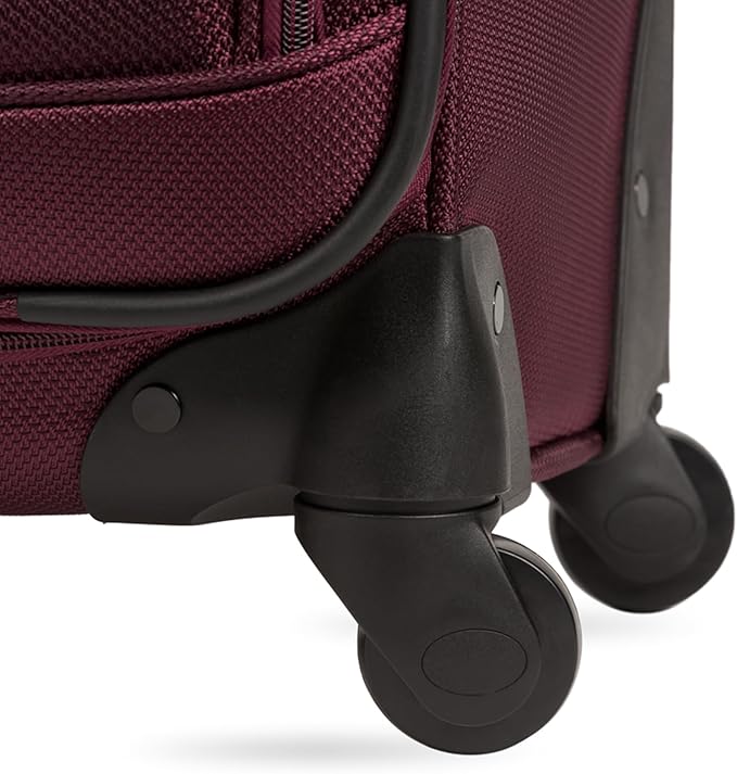 SWISSGEAR Sion Softside Expandable Spinner Luggage Durable Lightweight Travel Suitcase, Merlot, Checked-Large