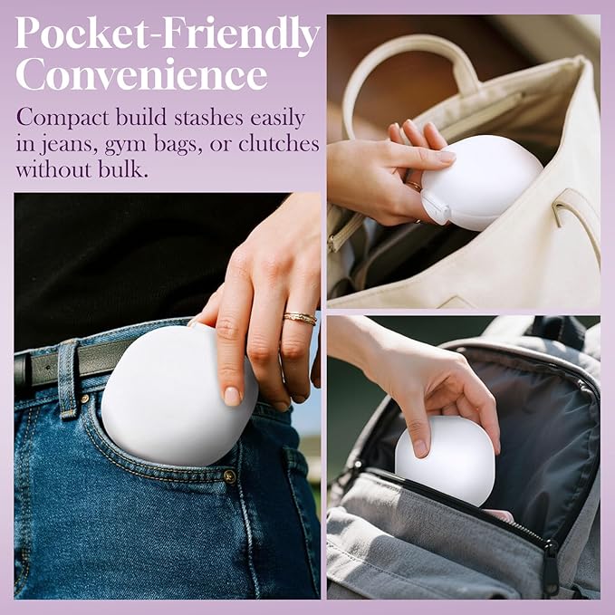4 Pcs Plastic Cotton Round Holder, Cotton Round Travel Case, Lightweight and Easy to Carry with Sealed Snap-on Lid, Accessories Jewelry Organizer(3.4 x 1.5in,White)