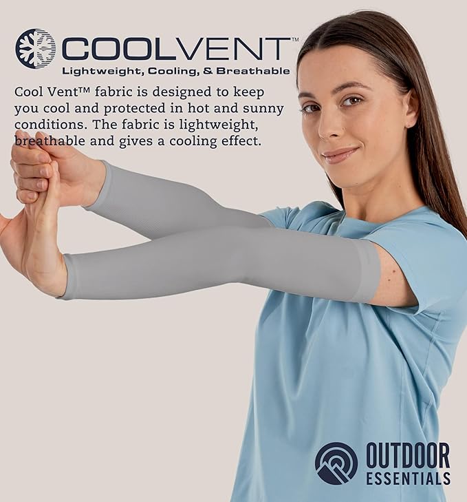 OutdoorEssentials UV Sun Sleeves for Men & Women, Cooling Arm Sleeves UPF 50+ | Golf, Tattoo Cover Up, Sun Protection
