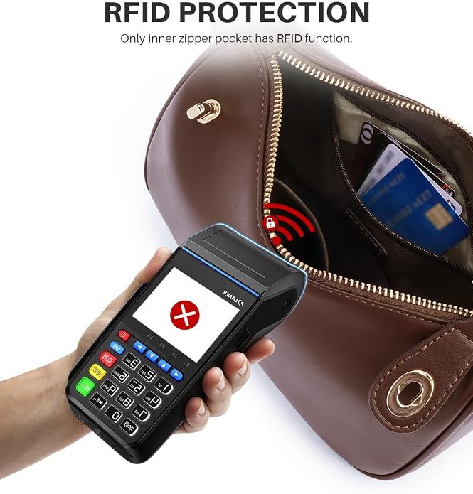 CHOLISS Shoulder Bag for Women, RFID Anti-Theft Crossbody Bags for Women, Vegan Leather Purse Handbags with Zipper Closure