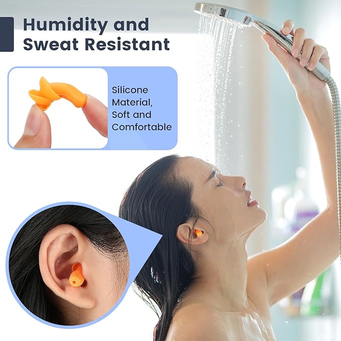 Ear Plugs for Noise Reduction, 10 Pairs Shooting Ear Protection for Gun Range, Hearing Protection for Shooters, Ear Plugs for Shooting, Silicone Ear Plugs