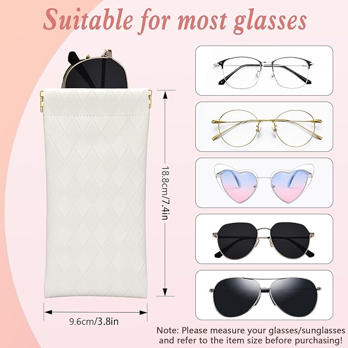 eyeglasses bag Soft Glasses bag, Portable Squeeze Top Sunglasses Case Travel for Women Girls