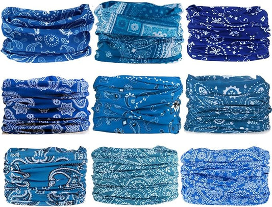 Neck Gaiter Face Cover Bandana Mask Scarf, Breathable Sun& Dust-proof for Cycling Running Fishing Hiking