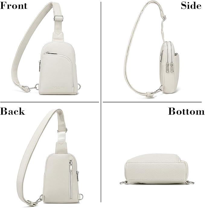INICAT RFID Blocking Sling Bag, Anti Theft Crossbody Bag for Women Compact Travel Purses Leather