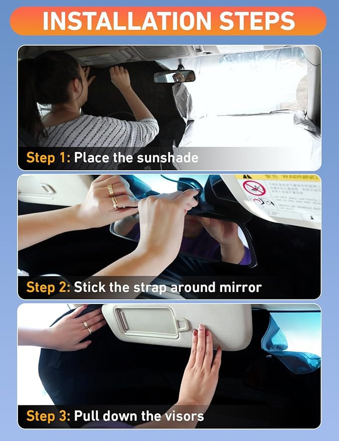EcoNour Windshield Sunshade for Chevrolet Malibu 2016-2023 2024 2025, Sun Visor for Front Windshield & Window Sun Shade Cover, UV Heat Blocker & Protector, Car Accessories