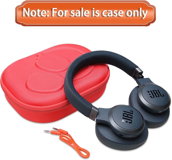 LTGEM Case Compatible with JBL Tune 770NC / 510BT / 720BT / 520BT / 520C / 670NC, for JBL Live 770NC / 670NC / 680NC / 780NC Headphones, Red+Black