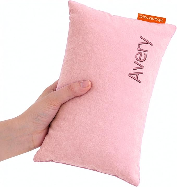 Pipsqueak Microfiber Pillow - Small, Mini, Tiny - 11 x 7 in - Perfect for Travel, Cars, Airplanes, Camping, Dogs, Toddlers, Kids, Lumbar, Knees and Neck - Ages 2 Yrs and Up