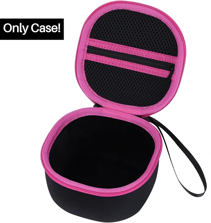 Lebakort Storage Case Compatible with Walkers Razor Slim/PROHEAR 066 030 Electronic Shooting Earmuff Hearing Protection Muff (Black + Pink Case)