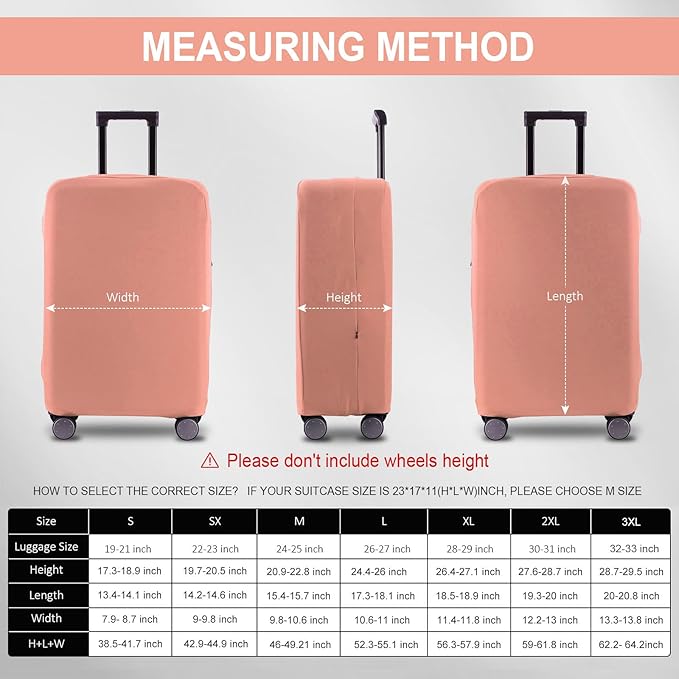 Travel Luggage Cover - Scratch-Resistant Fit 19-31 Inch, Pink, XL(28-29 inch)