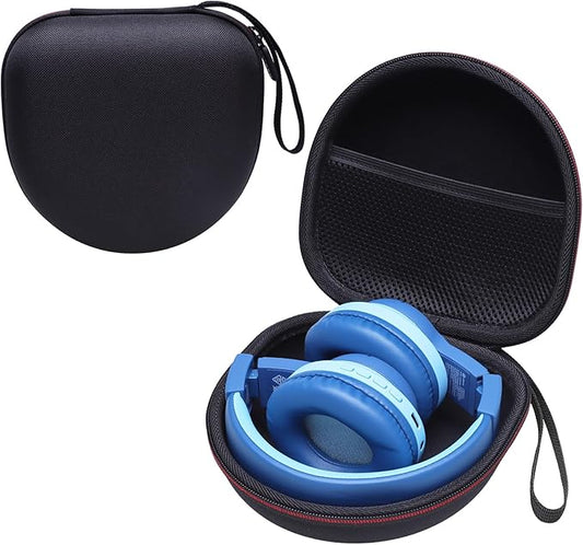 Kids Headphones Case Compatible with iClever BTH12 / HS19 / BTH26 / JoySpark-T5 / Candy Bila BH03 / EarFun/IMYB/MIDOLA MD-B01 / noot Products Foldable Kids Headphones, Black (Case Only)