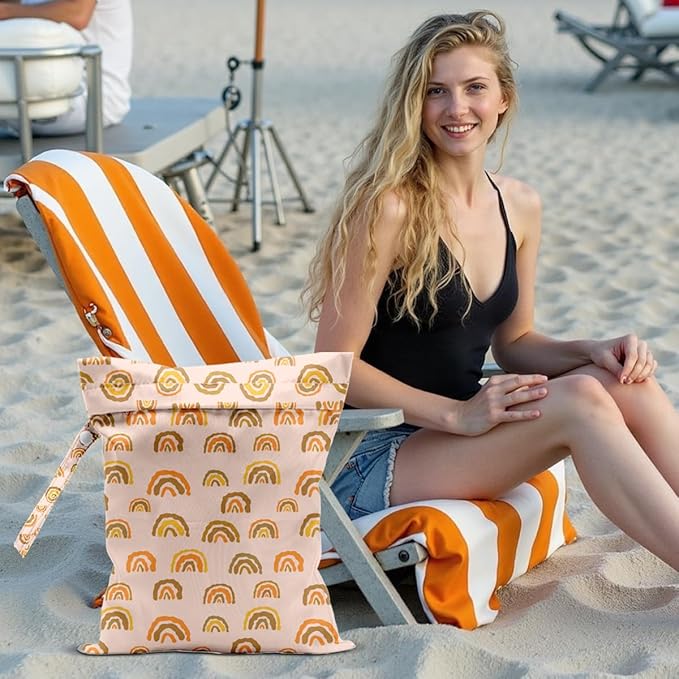 Bohemia Wet Laundry Dry Bags for Diaper Waterproof Swimsuit Washable Reusable Bag for Beach Diapers Dirty Yoga Gym Clothes Plant Gifts for Men Women Baby Friend