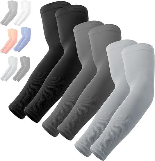 OutdoorEssentials UV Sun Sleeves for Men & Women, Cooling Arm Sleeves UPF 50+ | Golf, Tattoo Cover Up, Sun Protection