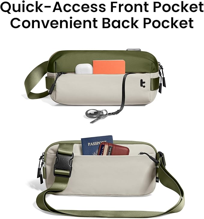 tomtoc Compact EDC Sling Bag 3L-10L, Minimalist Crossbody Bag Chest Shoulder Pack for Men Women, X-pac/Recycled Polyester