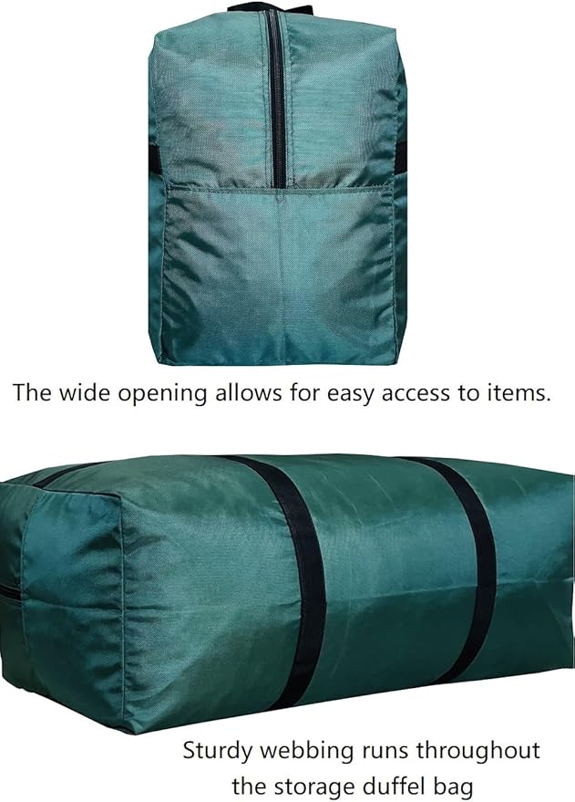 DoYiKe Extra Large Storage Duffle Bag with Zippers and Handles, Big Foldable Duffle Bag for Travel