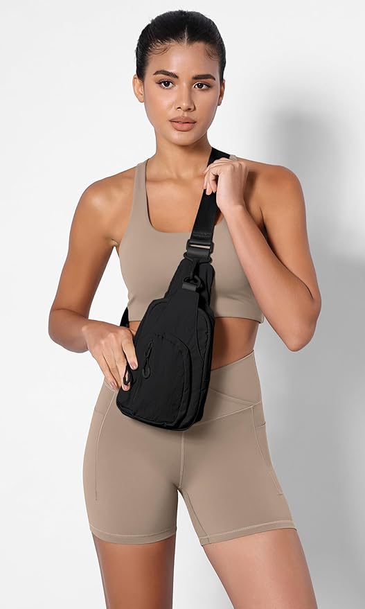 ODODOS Sling Bag with Adjustable Straps Crossbody Chest Bag Lightweight Backpack for Casual Traveling Hiking