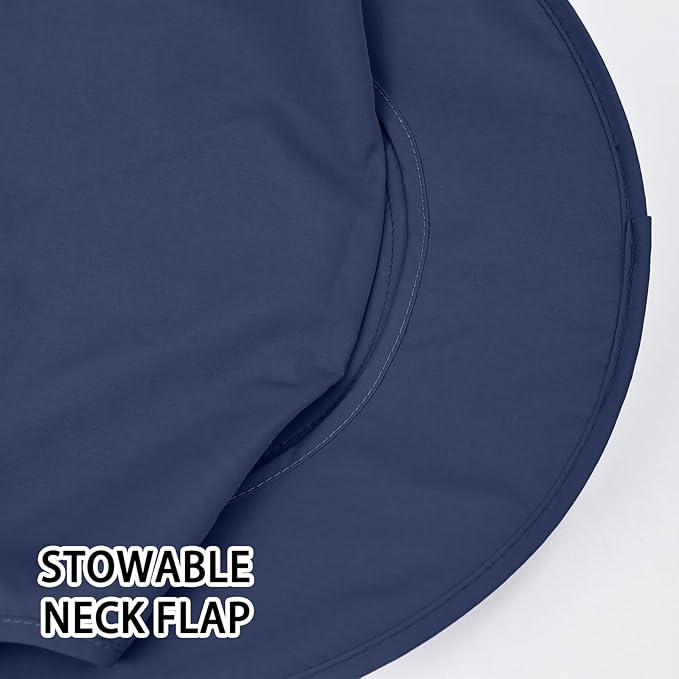 Sun Hats for Men Women Fishing Hat UPF 50+ Breathable Wide Brim Bucket Hats Summer UV Protection Safari Hat with Neck Flap