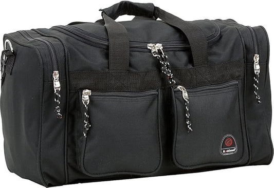 Rockland Duffel Bag, Black, 18.5 in X 10.5 in X 8.5 in (Pack of 12)