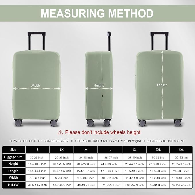 Travel Luggage Cover - Scratch-Resistant Fit 19-31 Inch, Cyan, XL(28-29 inch)